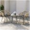 Balkonmöbel Set 3-teilig Rattan Optik mit Tisch und 2 Stühlen - 4