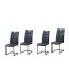 Schwingstuhl 4er Set PU schwarz DannyP - 4