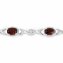 Armband 925-Sterling Silber rhodiniert Glänzend  Granat bordeaux - 4