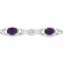 Armband 925-Sterling Silber rhodiniert Glänzend  Amethyst lila - 4