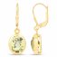 Ohrhänger 925-Sterling Silber vergoldet Glänzend Lemon Quarz grün - 4