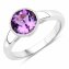 Ring 925-Sterling Silber rhodiniert Glänzend  Amethyst lila - 4