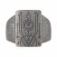 Ring 925 Silber Siegelring matt oxidiert Tattoo Motiv - 4