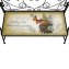 Gartenbank Celia Schmetterling Metallbank schwarz mit Motiv Sitzfläche 109 cm - 4