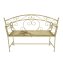 Gartenbank Schmetterling creme Metallbank mit Motiv Sitzfläche 109 cm - 4