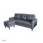 Polstercouch mit variabler Ottomane Reva Grau - 4