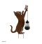 Gartenstecker Katze mit Lampe Metall Rostoptik Gartendeko mit Laterne - 4