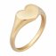 Ring 925 Sterling Silber vergoldet Siegelring Herz - 4