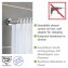 Teleskop-Duschstange Mod. Luz 70 - 115 cm, Chrom, ausziehbare Duschvorhangstange aus rostfreiem Edelstahl - 4