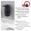 Wand Seifenspender Mod. Woya, Schwarz, Keramik-Seifenspender, 250 ml - 4