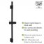 Duschstange Mod. Classic Schwarz 70 cm, 70 cm - 4