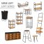 Regal Mod. Loft aus Bambus mit 3 Etagen, Badezimmerregal, Wohnregal - 4