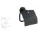 Toilettenpapierhalter Edelstahl Mod. Bosio Black matt mit Deckel, rostfrei - 4