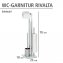 Stand WC-Garnitur Mod. Rivalta Edelstahl Matt, integrierter Toilettenpapierhalter - 4