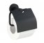 Toilettenpapierhalter Edelstahl Mod. Bosio Black matt mit Deckel, rostfrei - 4