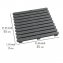Duschmatte Mod. Indoor & Outdoor Grau 55 x 55 cm, mit rutschhemmender Struktur - 4