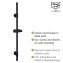 Duschstange Mod. Basic Schwarz, 66 cm - 4