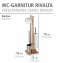 Stand WC-Garnitur Mod. Rivalta Bambus, integrierter Toilettenpapierhalter und WC-Bürstenhalter - 4