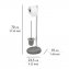 Stand WC-Garnitur Mod. Pebble Stone Grey, aus Polyresin - 4
