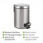 Kosmetik Treteimer Mod. Leman Easy Close Edelstahl 3L, mit herausnehmbarem Einsatz - 4