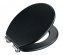 WC-Sitz Mod. Cuero Schwarz, in Lederoptik aus MDF - 4