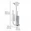 Stand WC-Garnitur Universalo Chrom, integrierter Toilettenpapierhalter und WC-Bürstenhalter - 4
