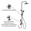 Duschsystem Watersaving Schwarz, bis zu 40 % Wasserersparnis - 4