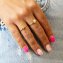 Ring 925 Sterling Silber gelb vergoldet Boho Zirkonia Baguette Stein - 4