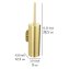 Turbo-Loc® WC-Garnitur Mod. Orea Gold Matt geschlossen, Befestigen ohne bohren - 4