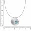 Halskette 925 Silber mattiert mit echtem Blautopas - 4