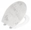 Premium WC-Sitz Mod. White Marble mit Relief, mit Absenkautomatik - 4