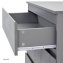 Nachtschrank Kenji Hochglanz Grau - 4