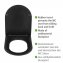 WC-Sitz Mod. Galati Schwarz matt, aus Duroplast, Soft-Touch-Effekt - 4