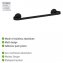 Turbo-Loc® Badetuchstange Uno Mod. Bivio Black matt, 40 cm, aus Aluminium - 4