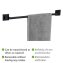 Vacuum-Loc® Badetuchstange Mod. Quadro Schwarz, Befestigen ohne Bohren - 4