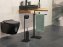 Stand WC-Garnitur Mod. Recco Schwarz, aus lackiertem Stahl - 4