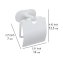 Turbo-Loc® Toilettenpapierhalter mit Deckel Mod. Orea White matt, aus rostfreiem Edelstahl - 4