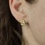 Ohrringe, Anhänger mit Kette Metall Glänzend gelb vergoldet - 4