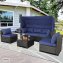 Outdoor Sofa Eleni Braun/Blau - 4