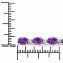 Armband 925-Sterling Silber rhodiniert Amethyst oval - 4