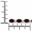 Armband 925-Sterling Silber rhodiniert Granat oval - 4