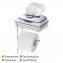 Toilettenpapierhalter stehend mit Ablage, Chrom, mit Ersatzrollenhalter - 4