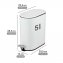 Kosmetikeimer Mod. Collungo, weiß, Stahl/Kunststoff, 5L, Easy-Close, mit herausnehmbarem Innenbehälter - 4