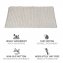 Badteppich Mod. Solivo, weiß, Polyester/Baumwolle, 50x80 cm, rutschhemmend beschichtet, schnelltrocknend - 4