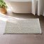 Badteppich Mod. Covelo, weiß-beige, Polyester, Baumwolle, 50x80 cm, rutschhemmend beschichtet, schnelltrocknend - 4