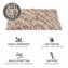 Badteppich Mod. Lerici, weiss-beige, Polyester/Baumwolle, 60x90 cm, rutschhemmend beschichtet, schnelltrocknend - 4