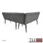 Eckbank 154 x 195 cm Mesilla Blaugrau kurzer Schenkel links - 4