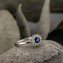 Ring 585 Gold mit 24 Brillanten zus. 0,19ct. und Safir blau - 4