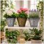 Blumentopf Nessa Ornamente Gold Silber 3er-Set - 4