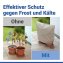 Pflanzenschutz-Vlies 80 x 60 cm, Beige, 3er Set, reißfestes Wintervlies für Pflanzen - 4